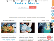 Tablet Screenshot of budgiemania.com